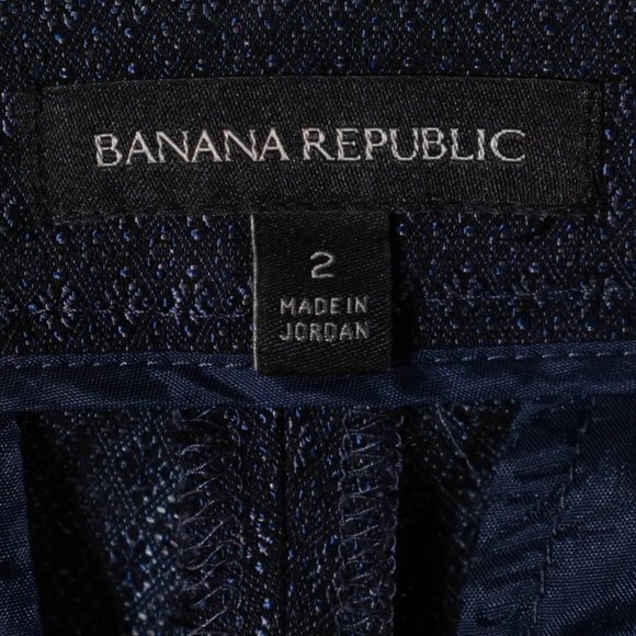 Banana Republic Womens Pants Blue Geometric Slim Ankle Avery Work Trousers 2 - Picture 3 of 8
